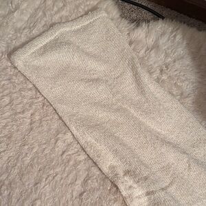 Cream knit tube maxi dress